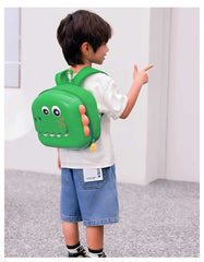 10” 3D Dino Head Backpack For Kids