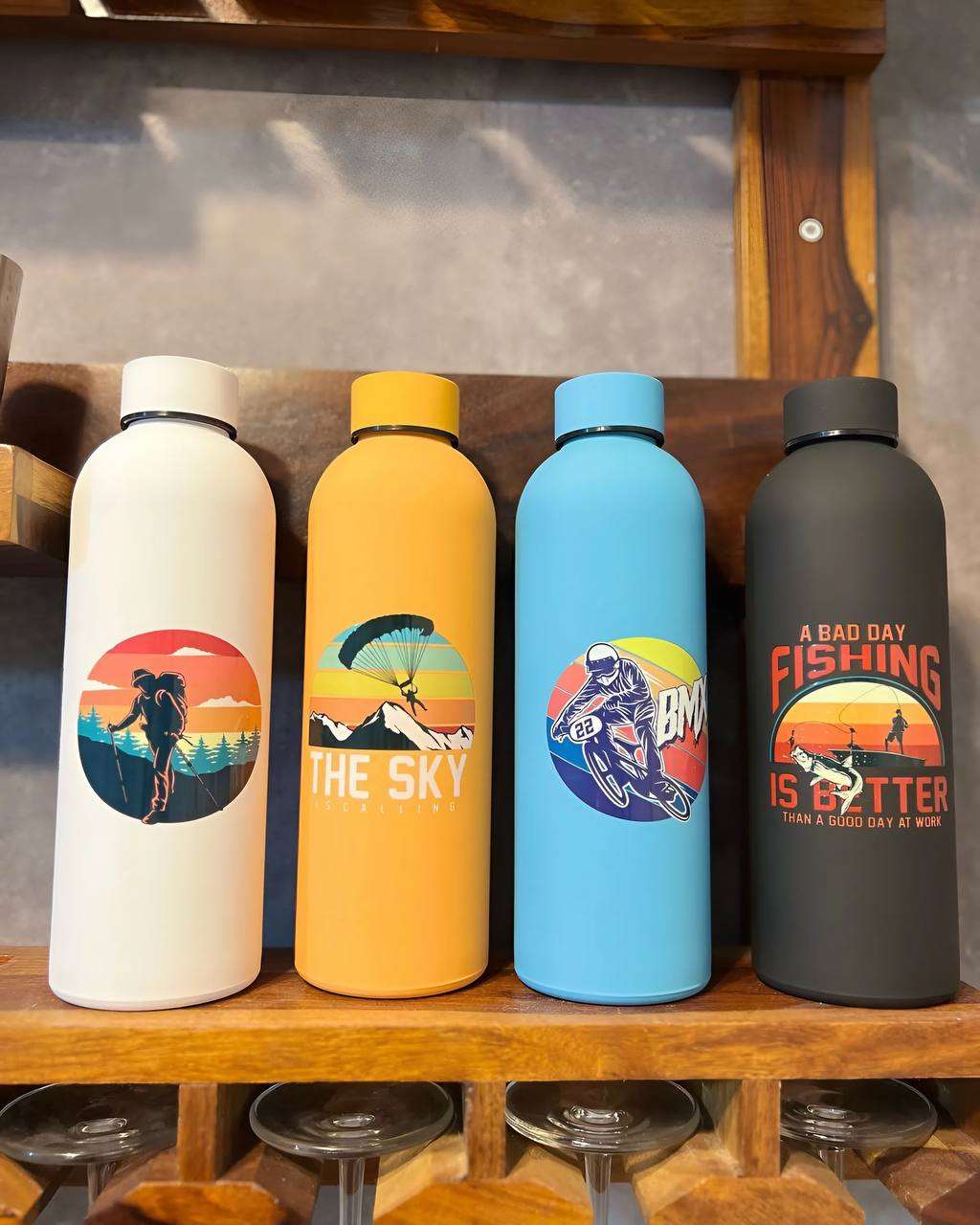 Adventurous Themed 500ML Insulated Stainless Steel Water Bottle