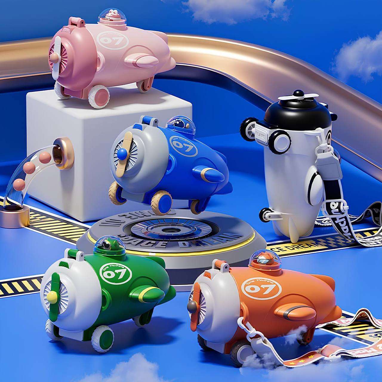 Airplane Tritan Water Bottle 550ML