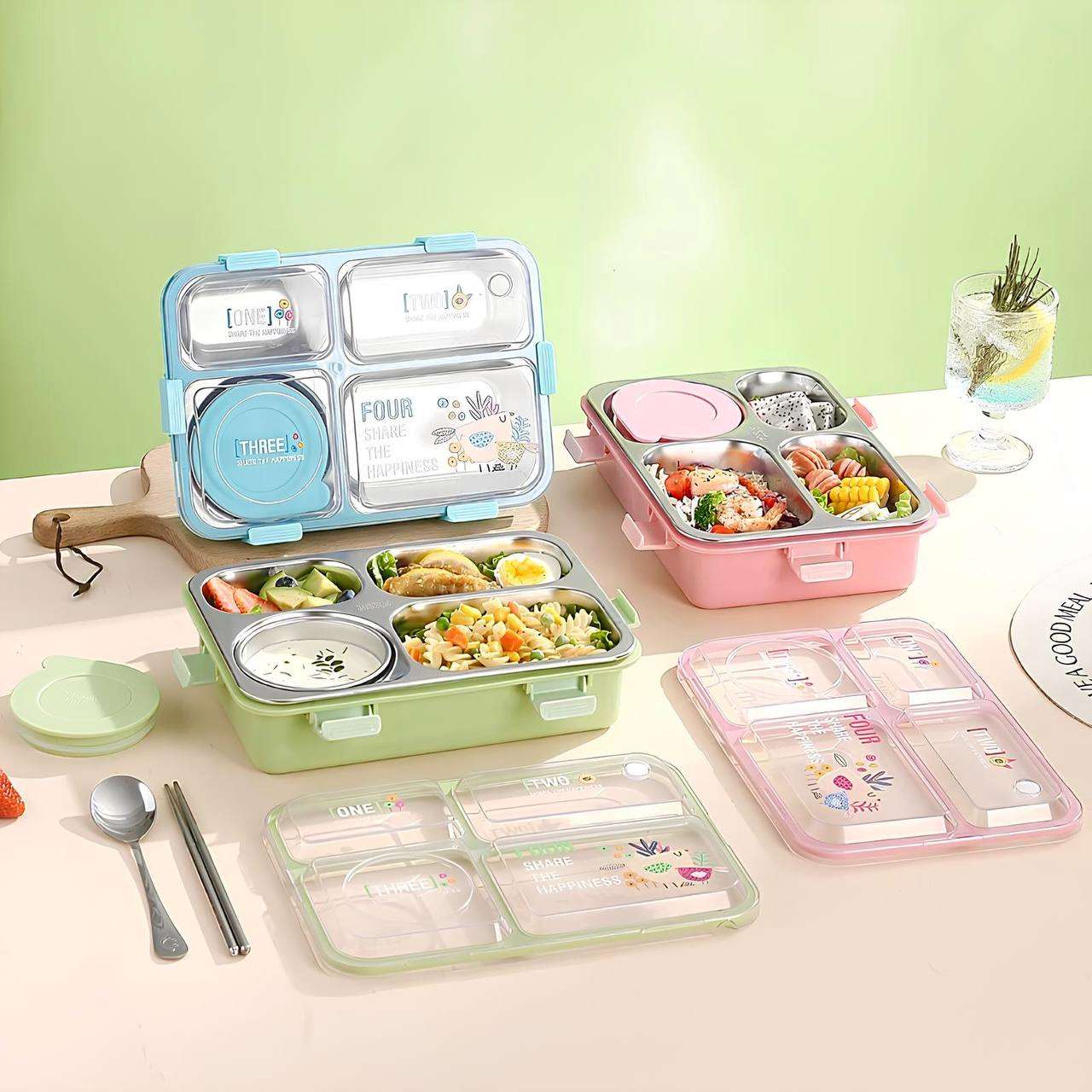 Bento Bliss LunchBox Stainless Steel (4 Compartment)