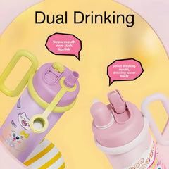 Cartoon Doodle Tumbler – 700 ML (Dual Mode)
