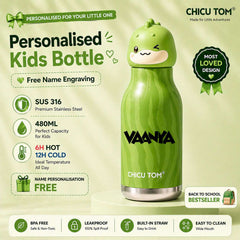 Chicu Tom Wild Buddy Kids Bottle – Straw & Open Sip
