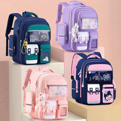 Kawaii Kids Bagpack 17 Inch 8 Pocket
