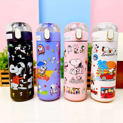 Kids Snoopy Print Water Sipper Stainless Steel