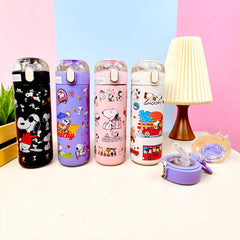 Kids Snoopy Print Water Sipper Stainless Steel