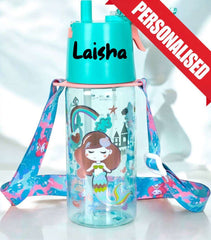 Vest Misting Water Bottle with Straw/Lanyard for School Boys / Girls