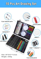 Portable Art & Painting Kit: Drawing Set for Kids & Adults
