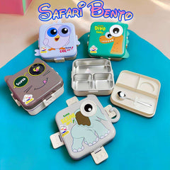 Safari Bento Lunch Box (Spill Free)(3 Compartment)