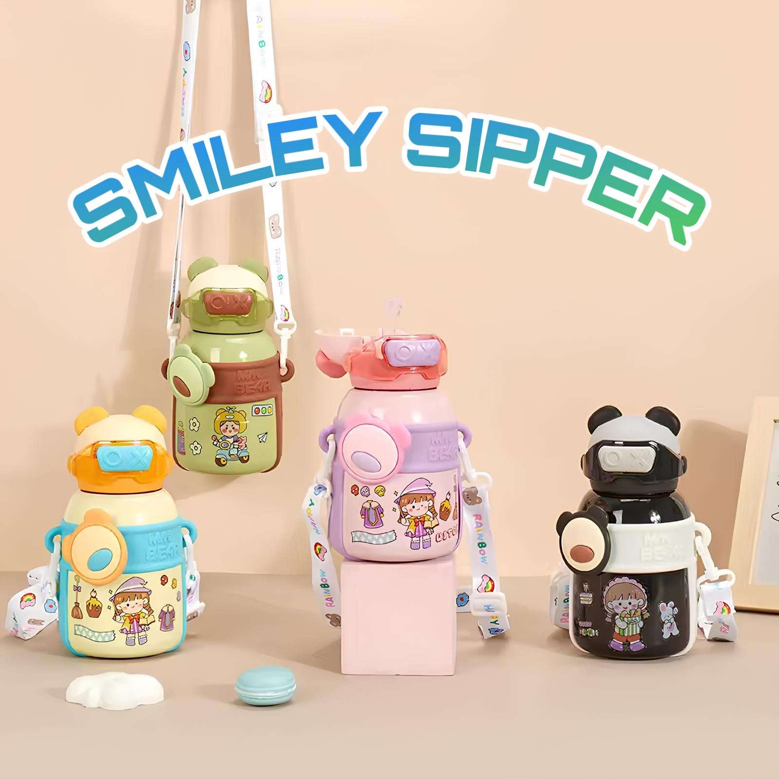 Smiley Sipper For Kids stainless Steel 500 ML