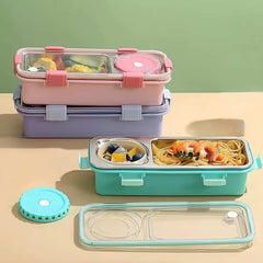 Slim Bento 2 Compartment Stainless Steel Box (spill Free)