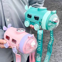 Submarine-Shaped Water Bottle with Built-In Compass 550 ML