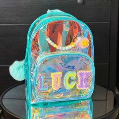 12” VEST Trendy Holographic Backpack for Girls