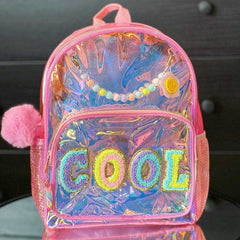 12” VEST Trendy Holographic Backpack for Girls