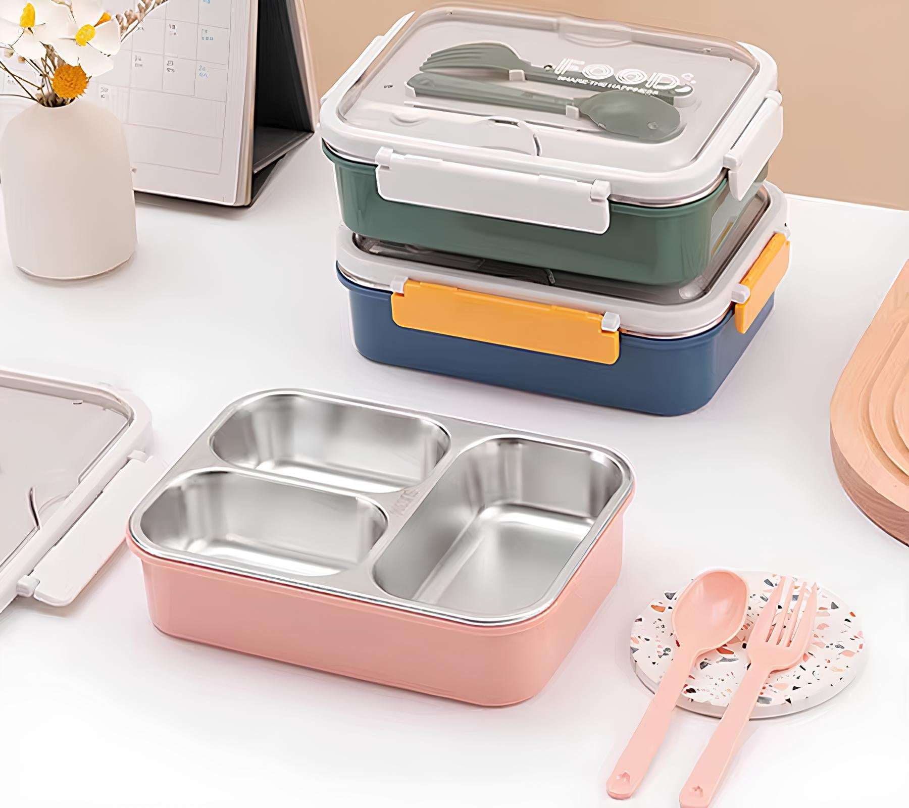 EcoBento Lunch Box (3 Compartment) (Spill Free)
