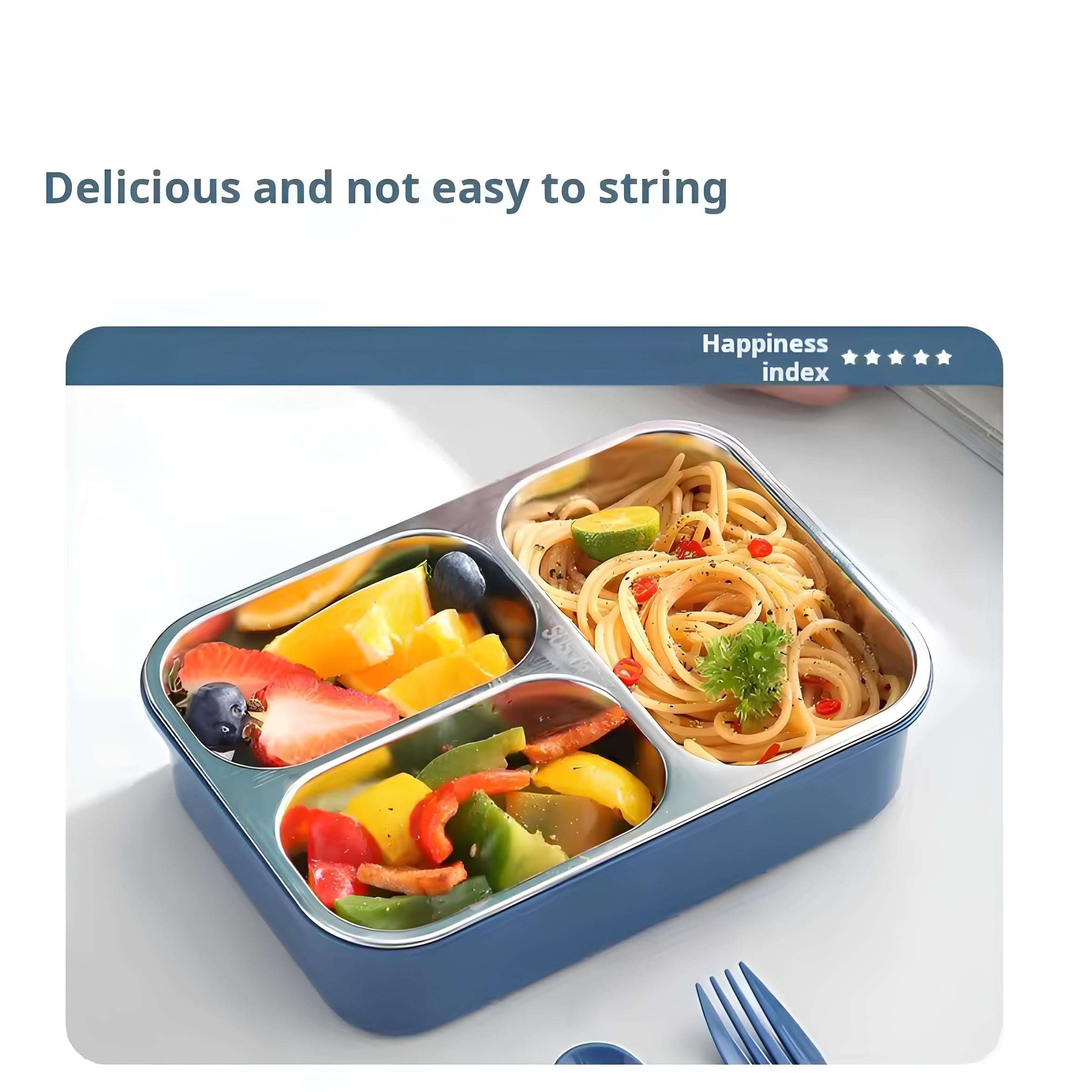 EcoBento Lunch Box (3 Compartment) (Spill Free)