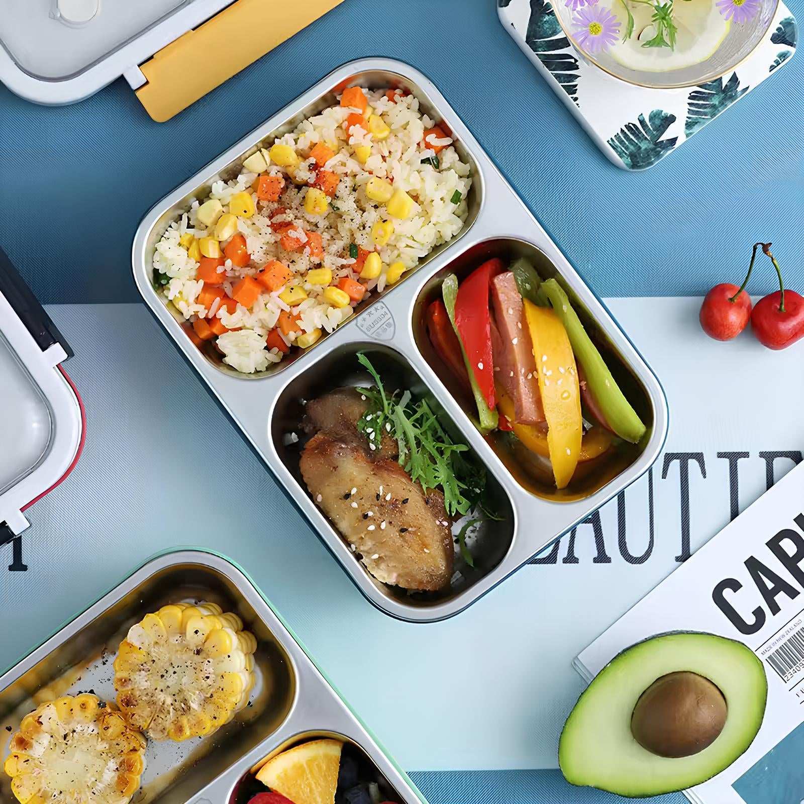 EcoBento Lunch Box (3 Compartment) (Spill Free)