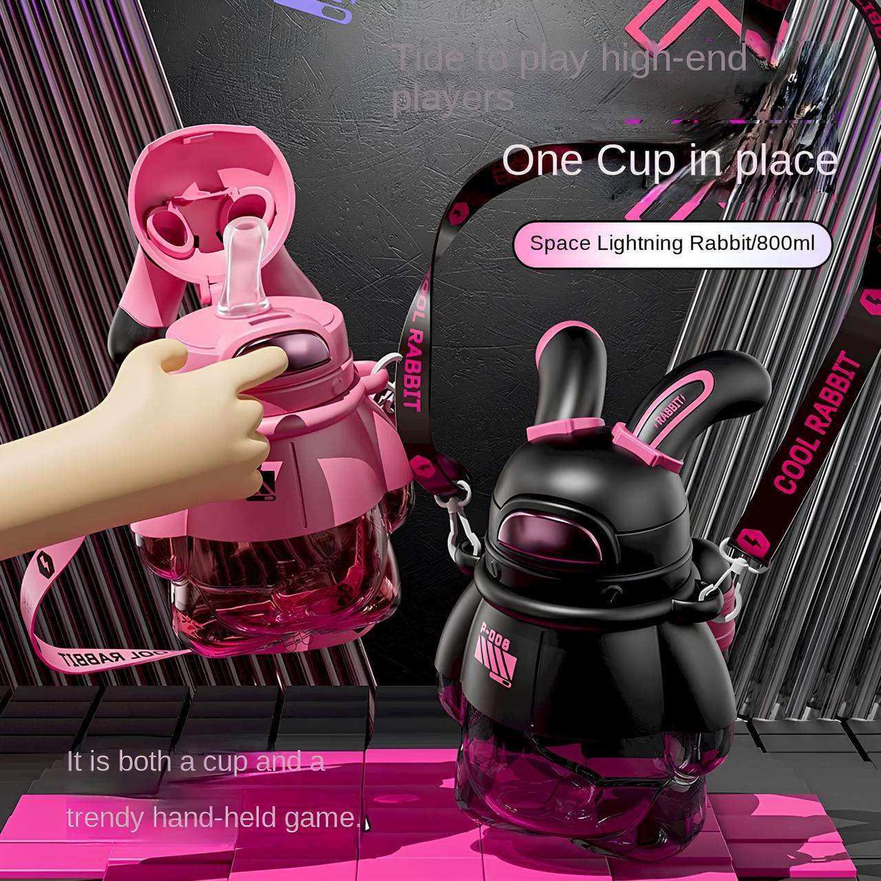 Space Rabbit Theme Tritan Bottle 600ML