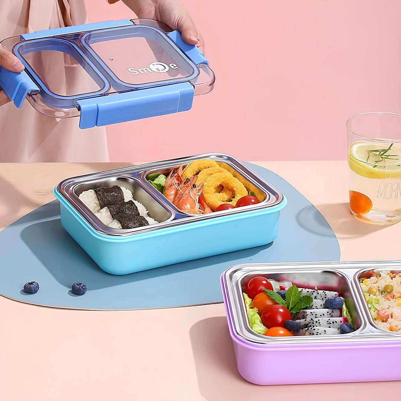Balanced Meal Bento Lunch Box (Leak Proof)(2 Compartment)