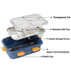 Bento Kids Lunch Box 900ML (Spill Free)(3 Compartment)