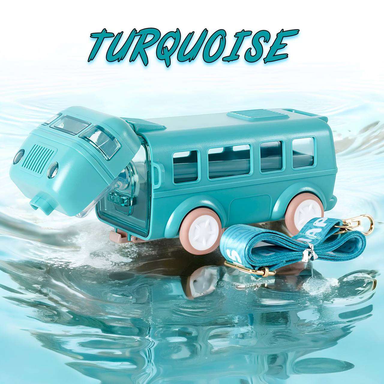 Bus Sipper Bottle with Shoulder Strap(Tritan)