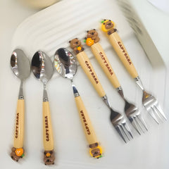 CAPYBARA Kids Spoon & Fork Set