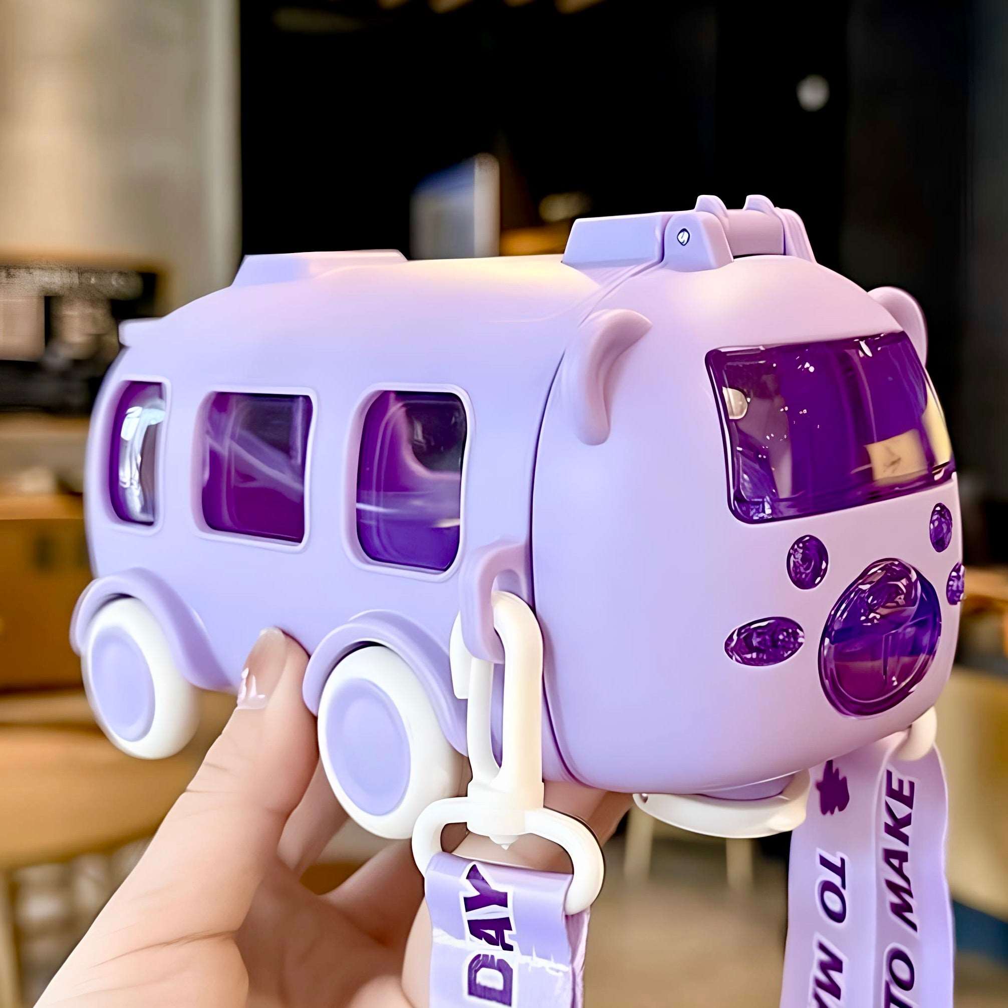 Cute Bear Baby Bus Tritan Water Bottle