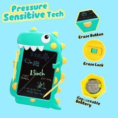 Dinosaur Design Colored Writing Tablet for Kids