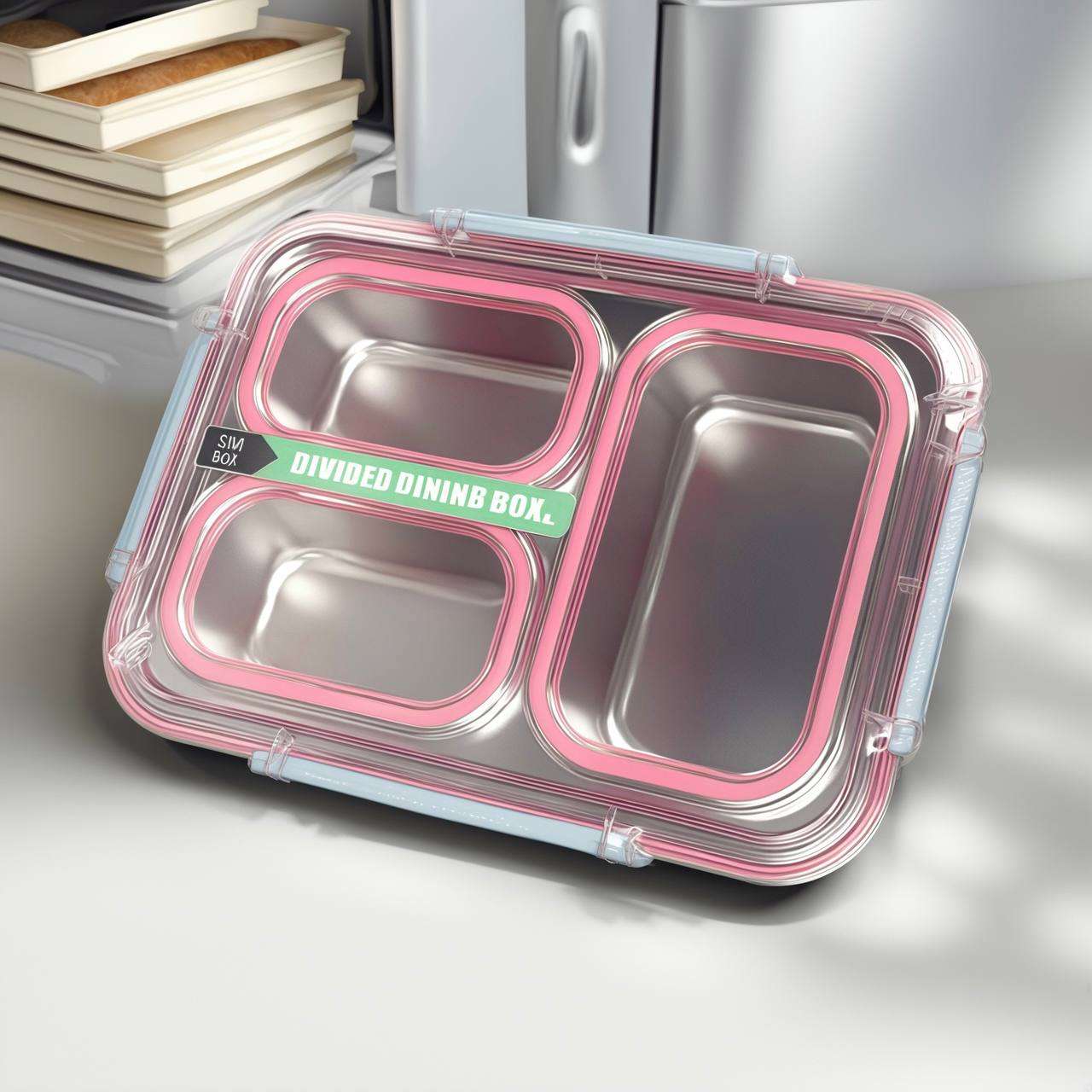 Fiesta Bento Lunch Box (Leak Proof) (3 Compatment)