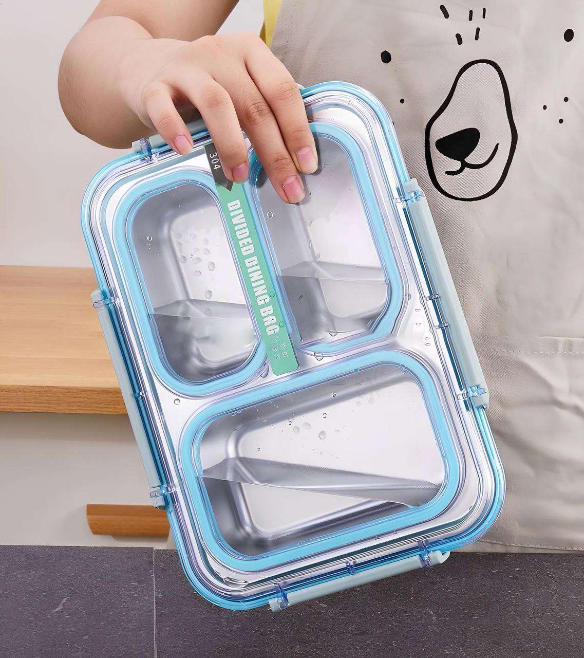 Fiesta Bento Lunch Box (Leak Proof) (3 Compatment)