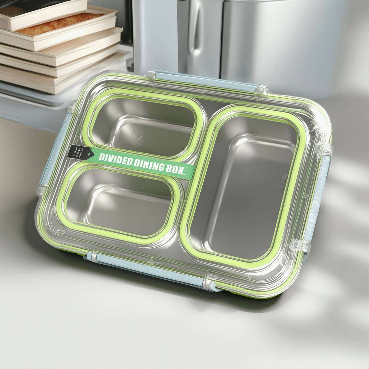 Fiesta Bento Lunch Box (Leak Proof) (3 Compatment)