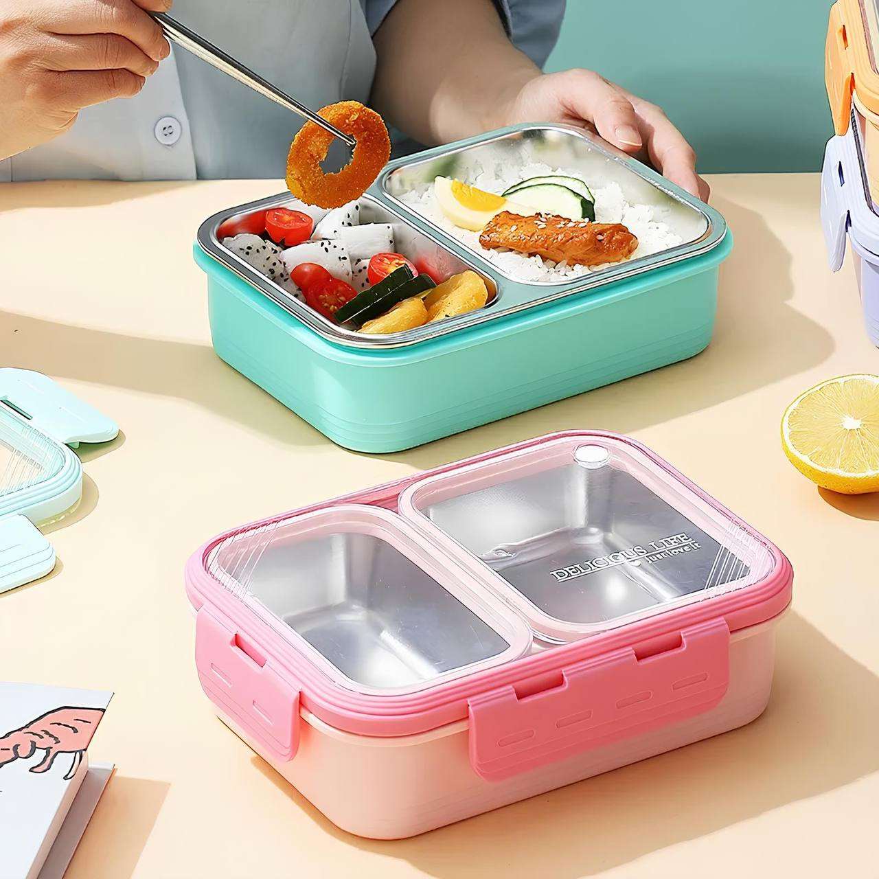 Happy Meal Bento Lunch Box (Leak Proof)(2 Compartment)