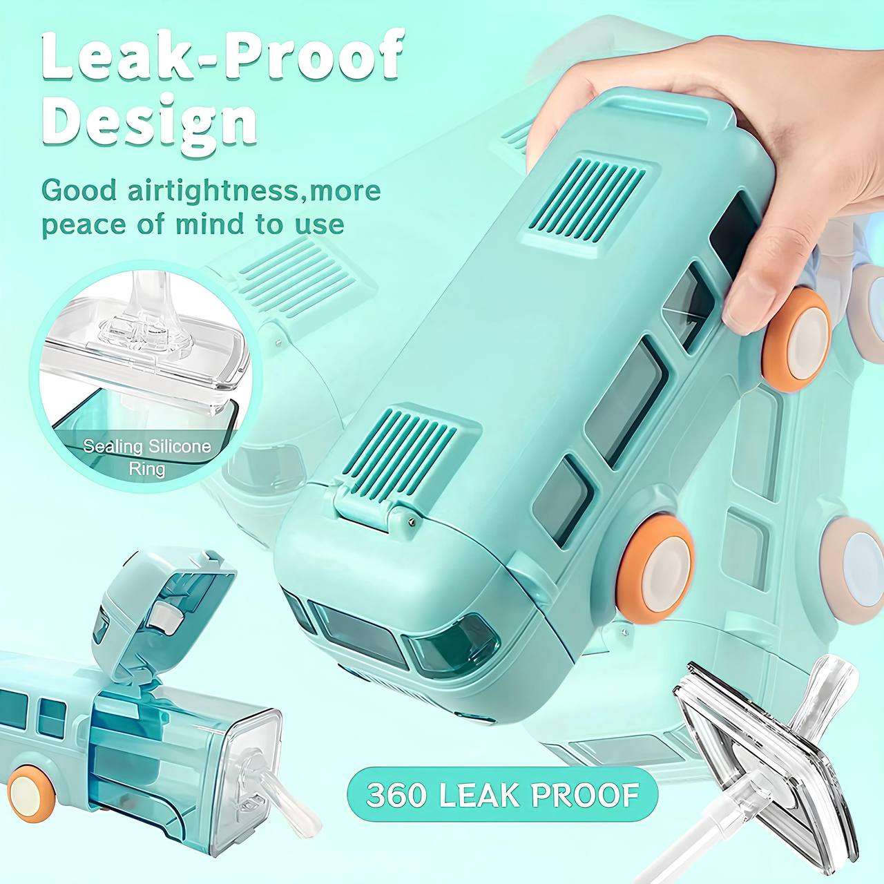 Bus Sipper Bottle with Shoulder Strap(Tritan)