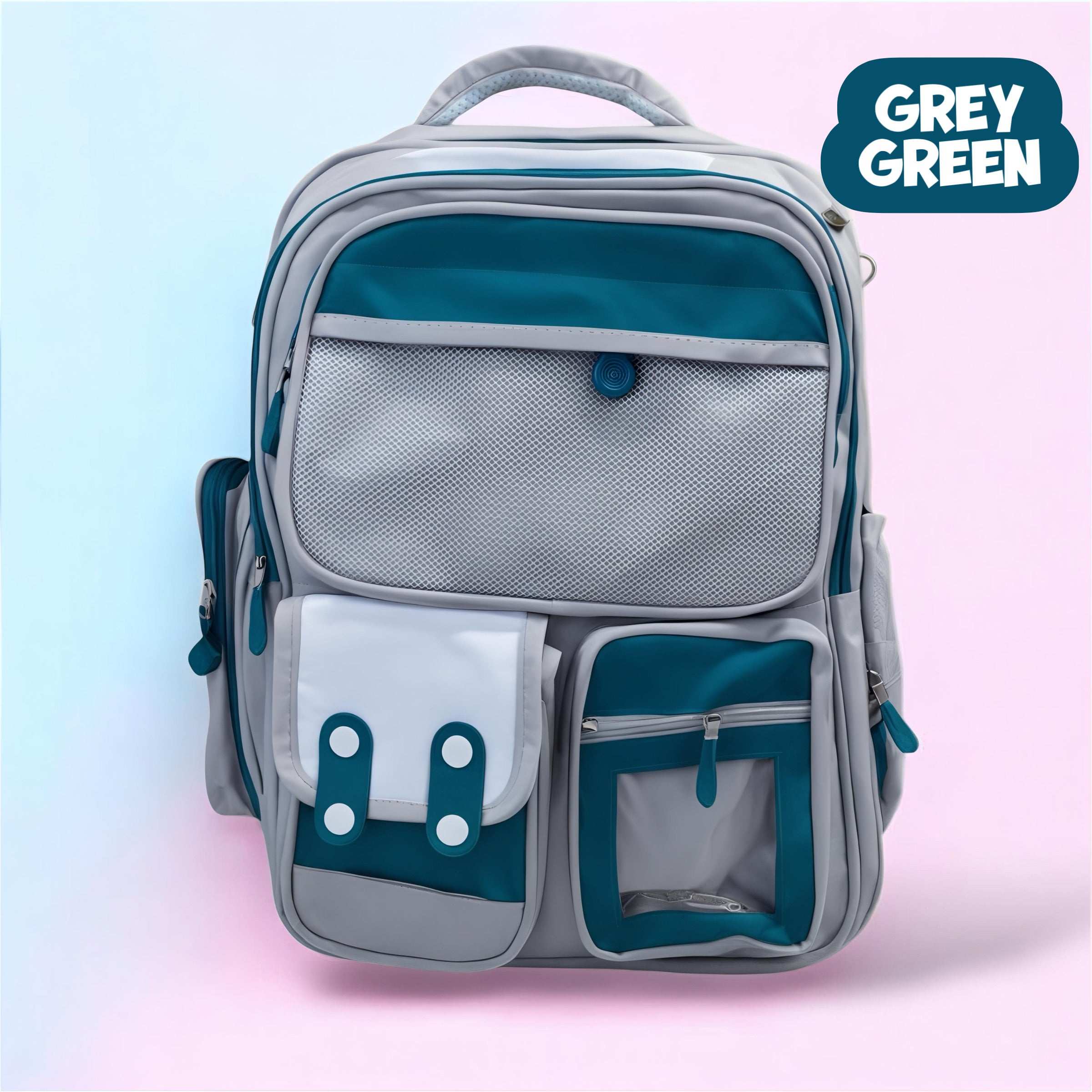 Kawaii Kids Bagpack 16 Inch 8 Pocket