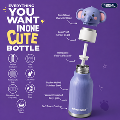 Chicu Tom Wild Buddy Animal Bottle – Straw & Open Sip