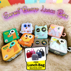 Safari Bento Lunch Box (Spill Free)(3 Compartment)