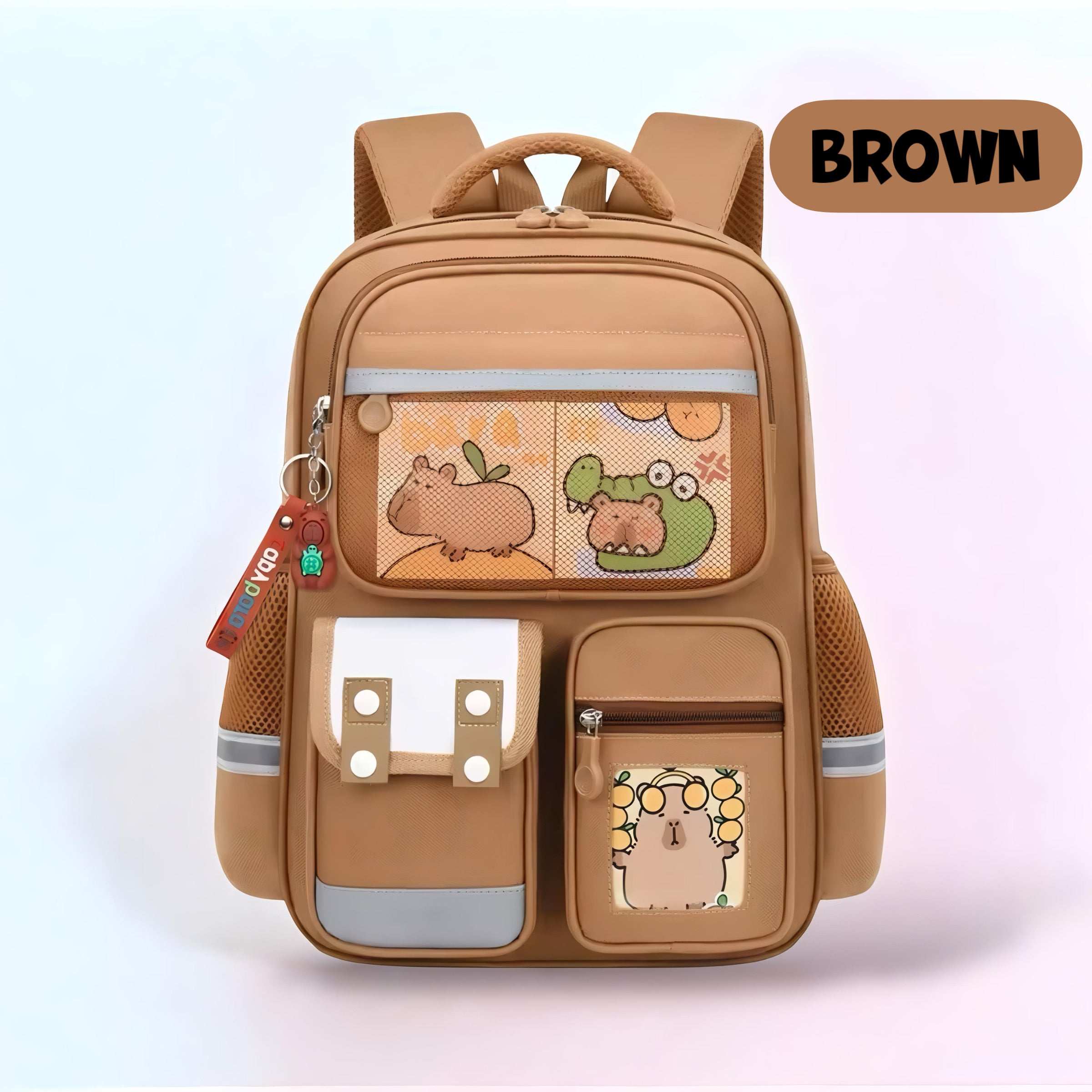 Kawaii Kids Bagpack 17 Inch 8 Pocket