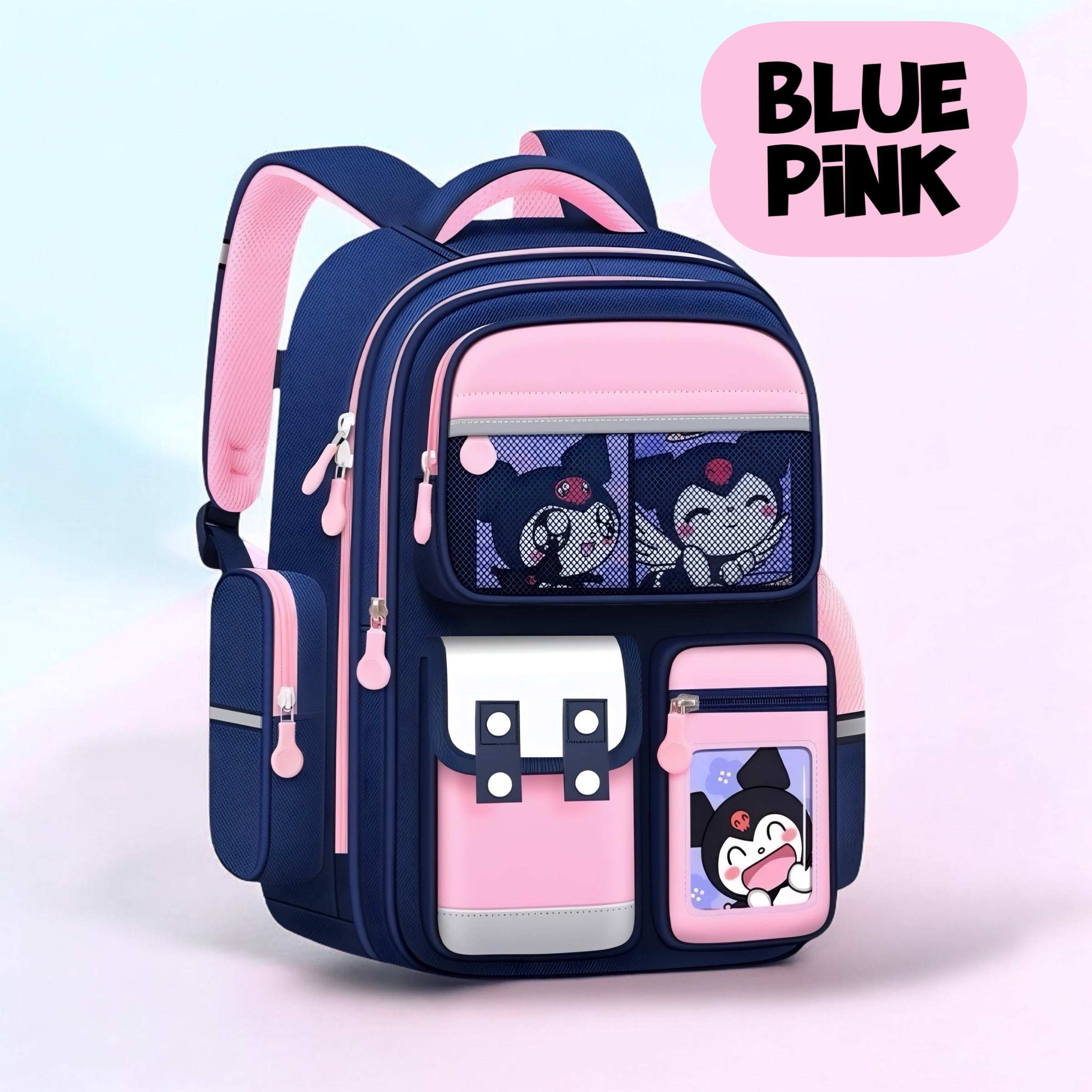 Kawaii Kids Bagpack 17 Inch 8 Pocket