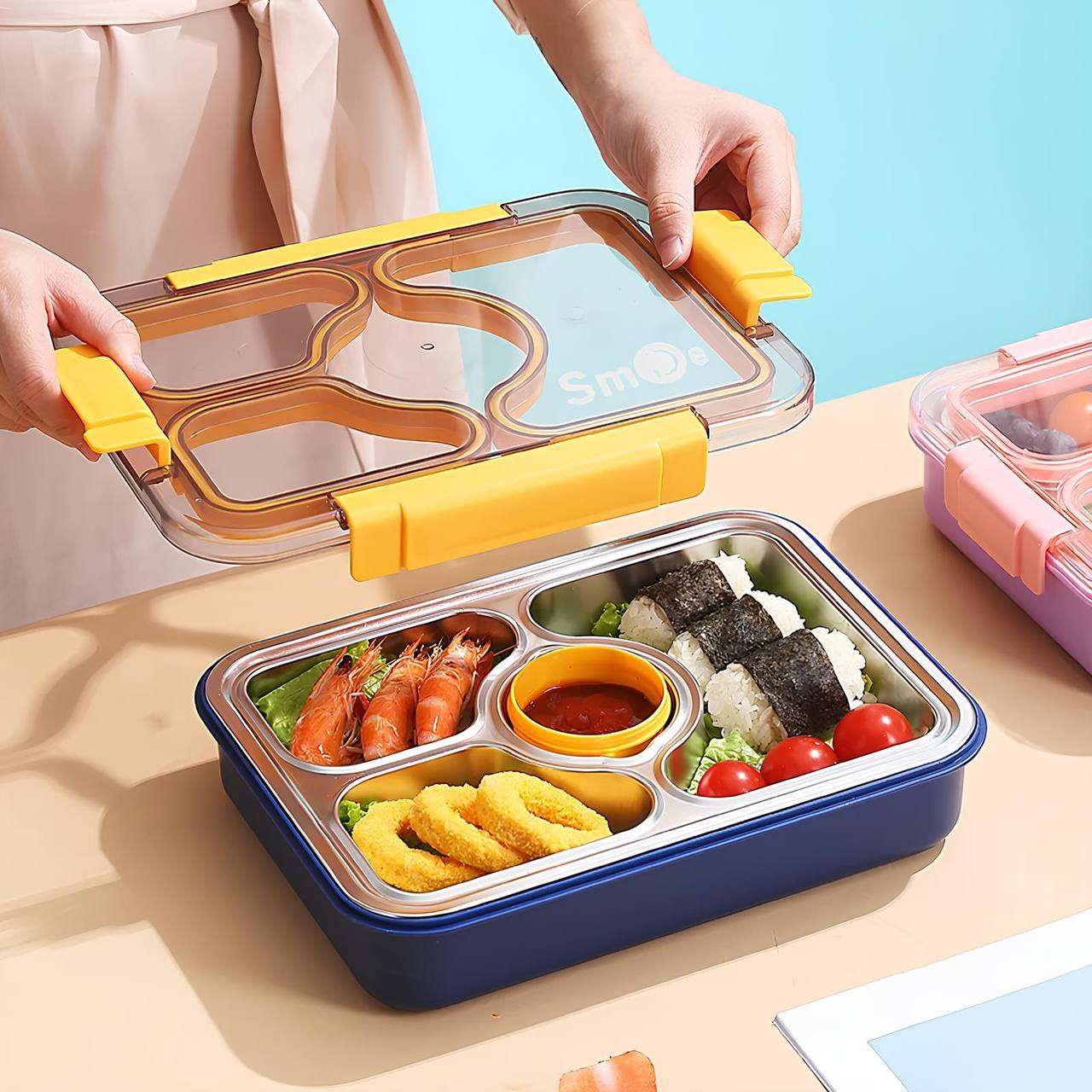 Kawaii-O-Cute Bento Lunch Box (Leak Proof) (4 Compartment)