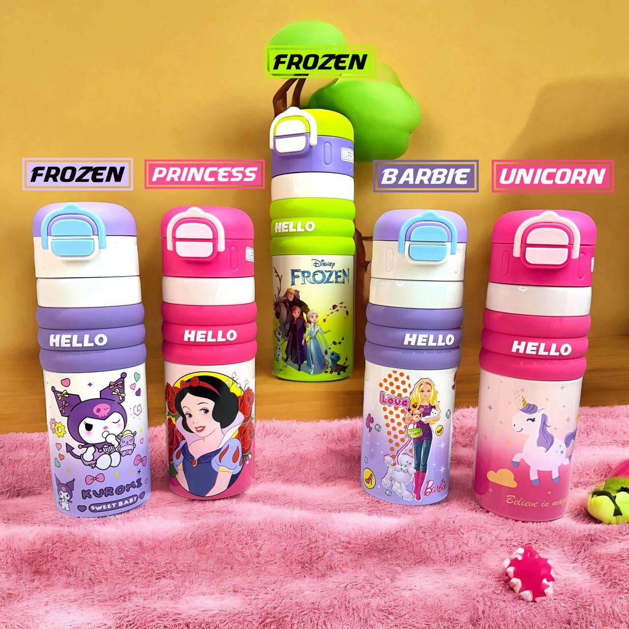 🌟 Kawaii Magical Sipper 🧃✨💖 – 520ML Stainless Steel Bottle