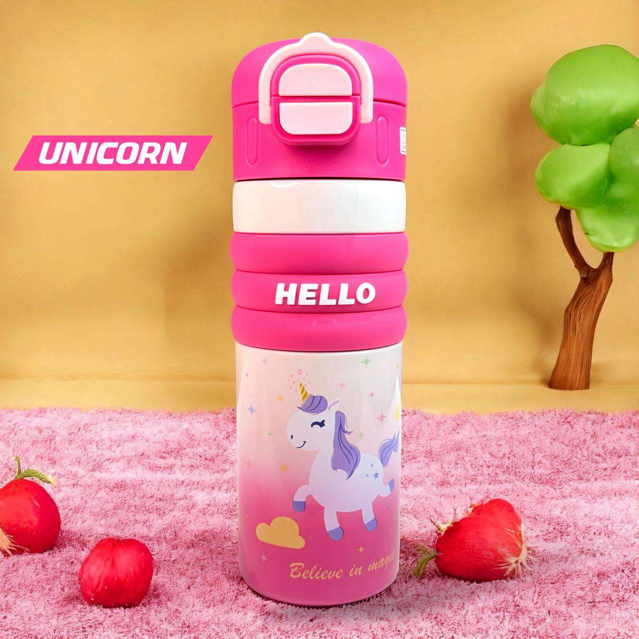 🌟 Kawaii Magical Sipper (Dual Mode) 🧃✨💖 – 520ML Stainless Steel Bottle