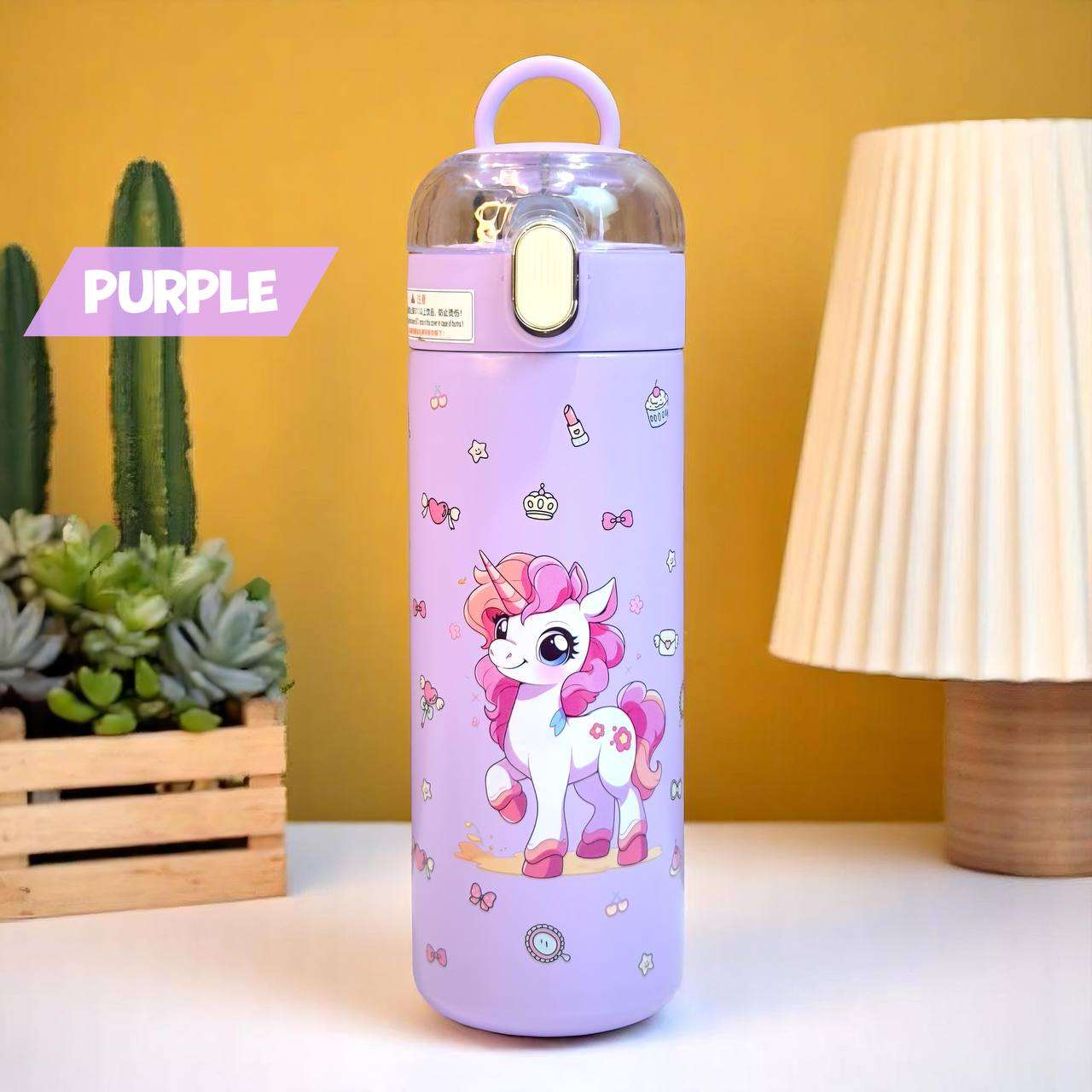 Kids Unicorn 🦄 Print Water Sipper Stainless Steel