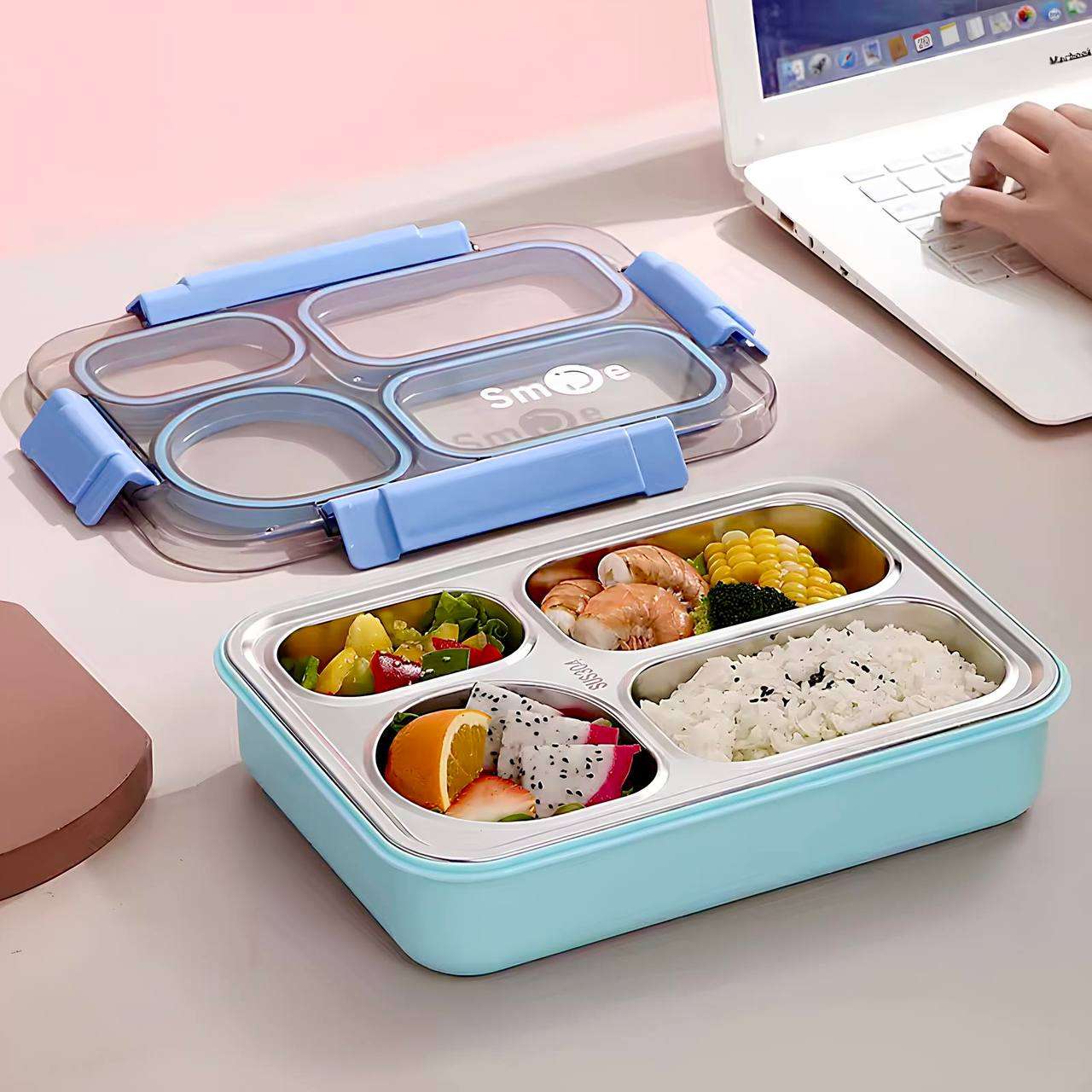 Meal Mate Bento Lunch Box (4 Compartment) (Leak Proof)