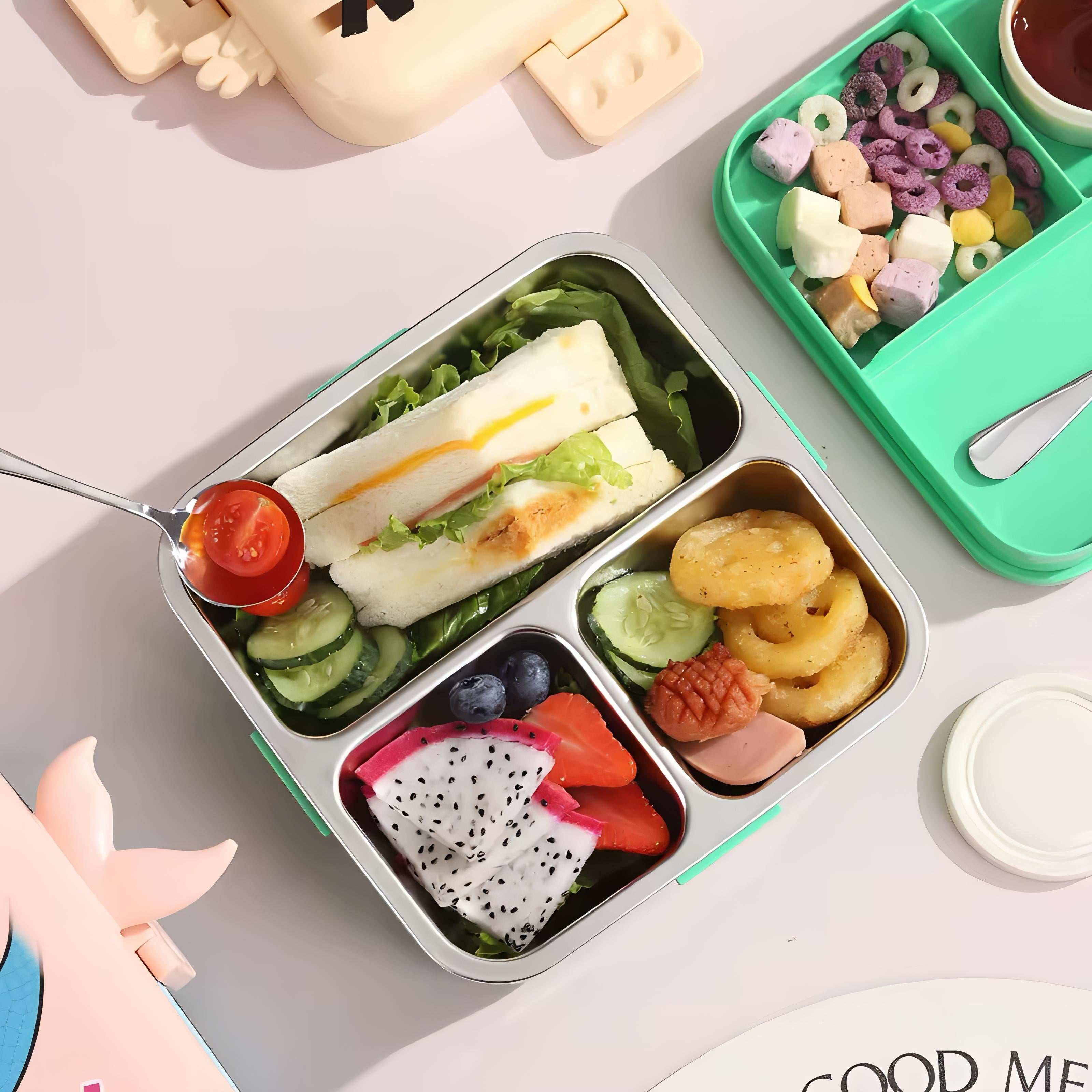Mermaid 🧜‍♀️ Bento Lunch Box (Spill Free)(3 Compartment)