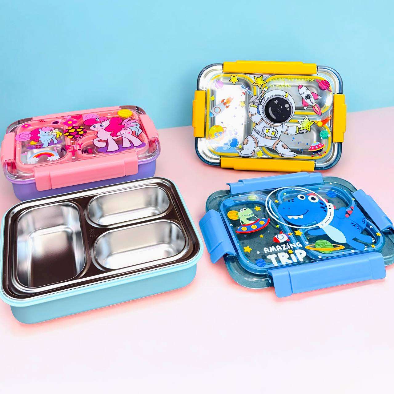 RainbowBites Bento Lunchbox (Leak Proof) (3 Compartment)