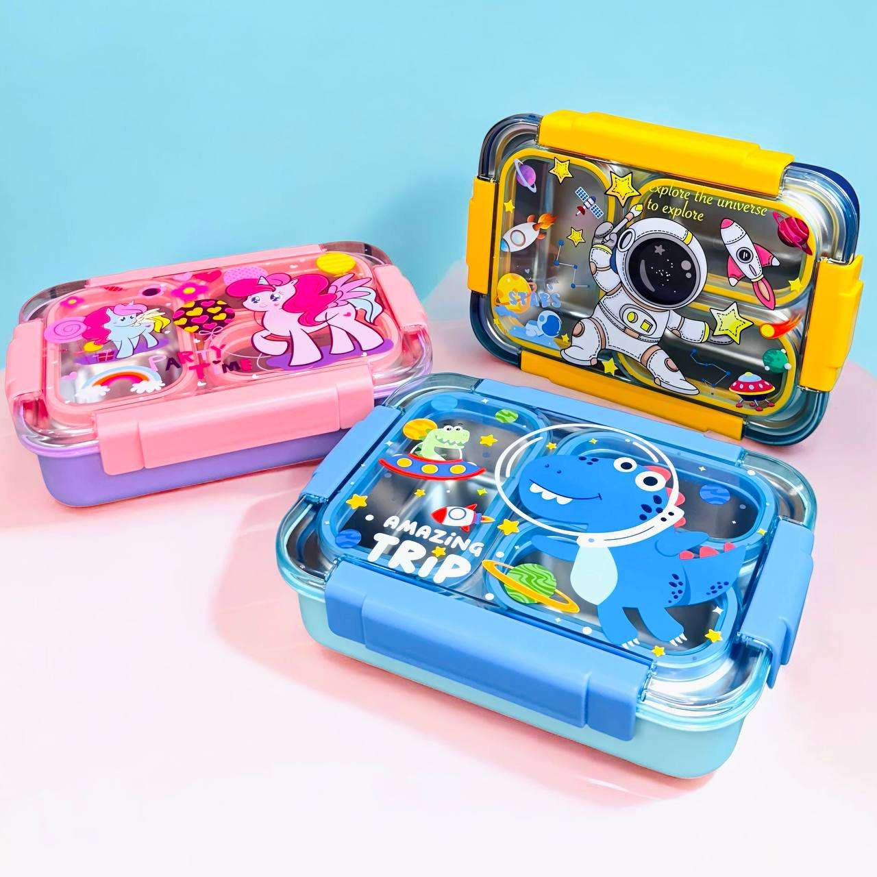 RainbowBites Bento Lunchbox (Leak Proof) (3 Compartment)
