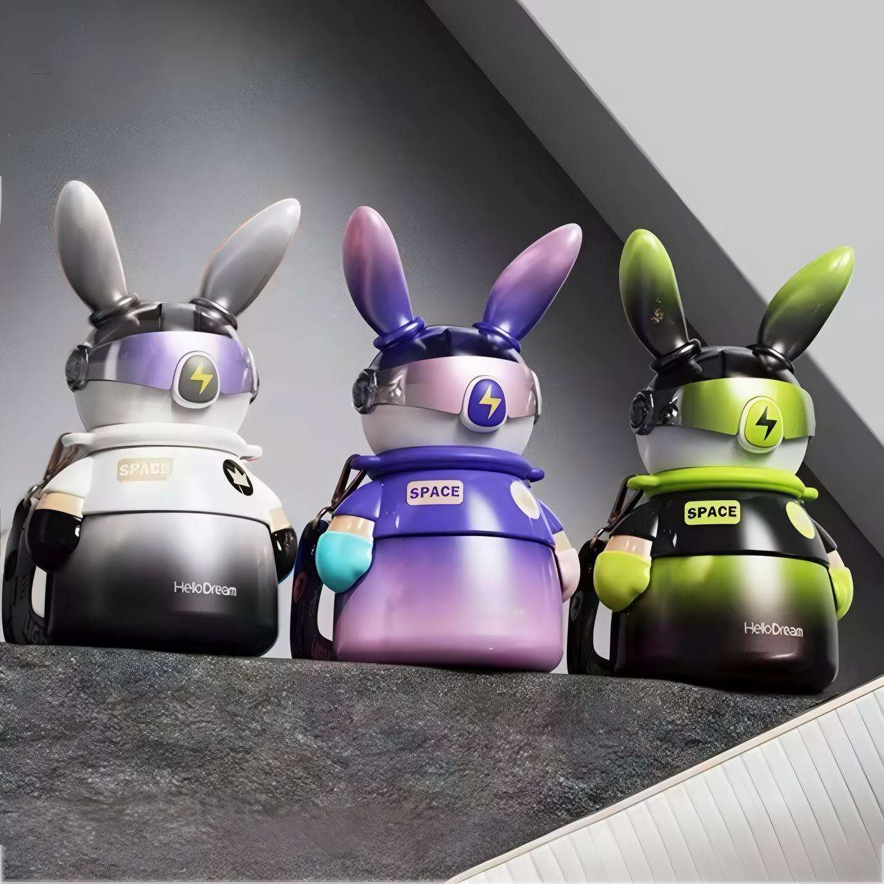 SpaceHero Sipper Bottle – 900 ML Stainless Steel 🐰🚀