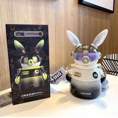 SpaceHero Sipper Bottle – 900 ML Stainless Steel 🐰🚀