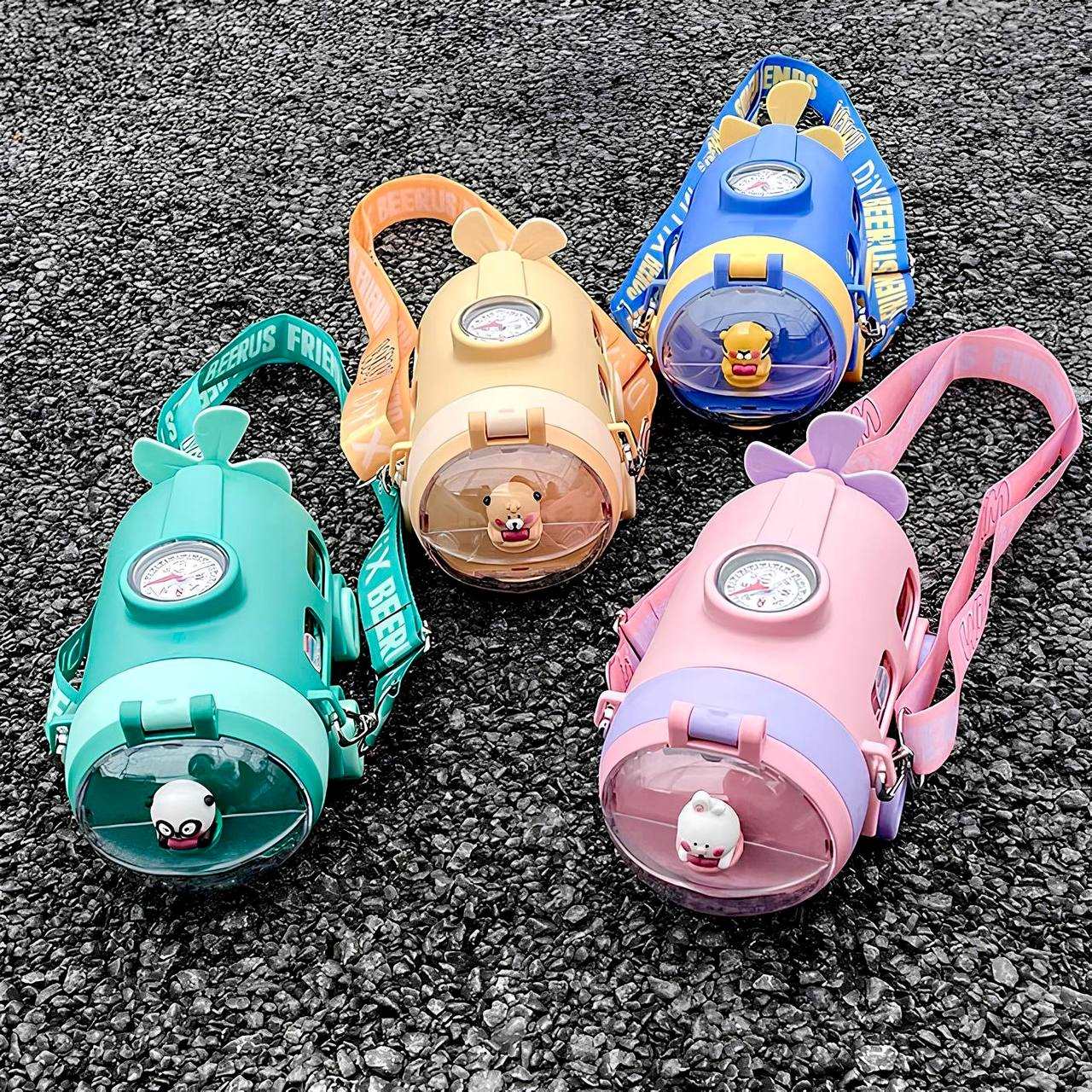 Submarine-Shaped Water Bottle with Built-In Compass 550 ML