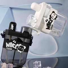 Temu Dual Compartment Sipper Bottle