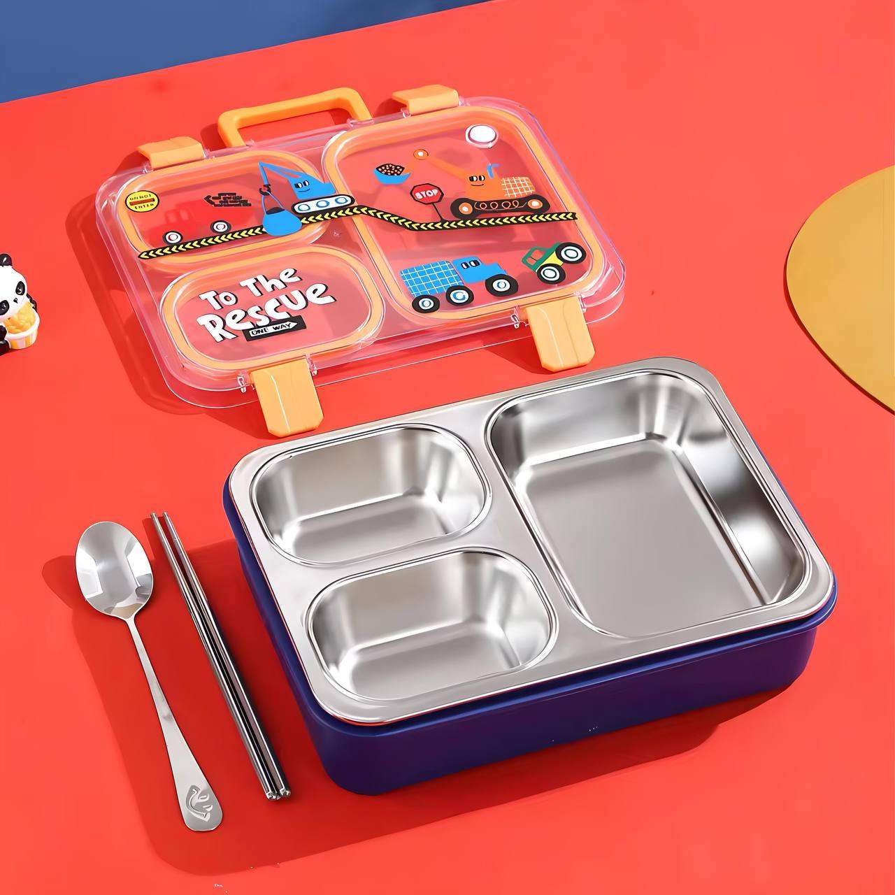 TrioFeast 🍱✨Bento Lunch Box (3 Compartment) (Leak Proof)